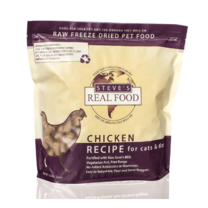 Steves Real Freeze Dried Chicken Dog Food 1.25lb  steves, steves, real, dog food, dog, fd, freeze dried, chicken